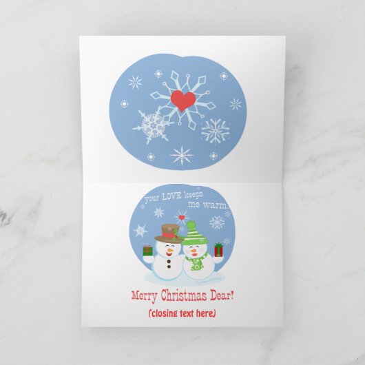 De Kaart van Kerstmis van de Liefjes van de (Binnen)