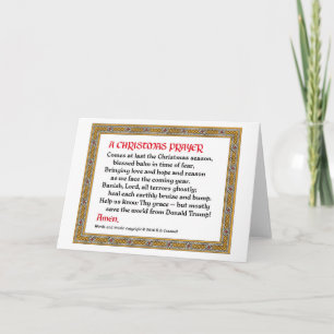 De Kaart van Kerstmis van het Gebed (Donald Trump)