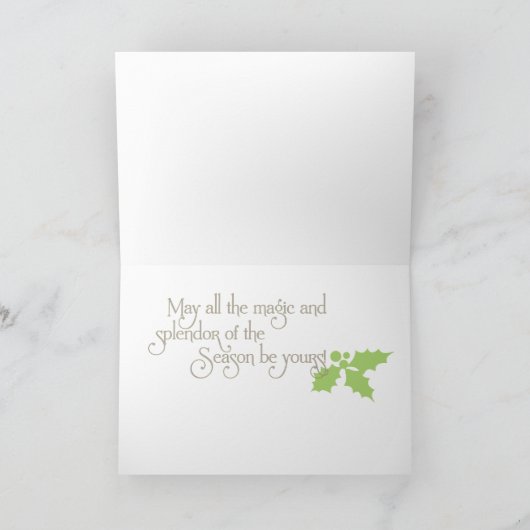 De Kaart van Kerstmis van Holidaze van de mink - (Binnen)