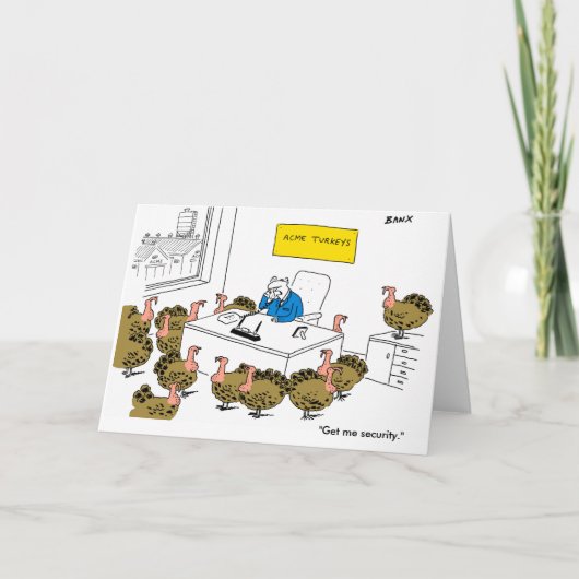 De kaart van Kerstmis van kalkoenen (Voorkant)