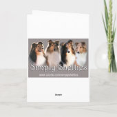 De Kaart van Kerstmis van Sheltie van de vrede (Achterkant)