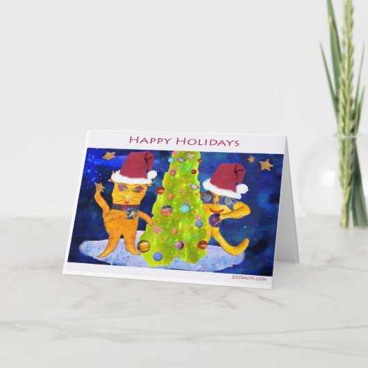 De kaart van Kerstmis van Zodiacts (Voorkant)