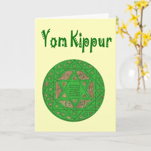 De kaart van Kippur van Yom (Gele Bloem)