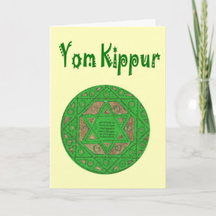 De kaart van Kippur van Yom