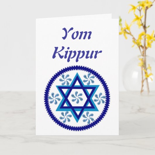 De kaart van Kippur van Yom (Gele Bloem)