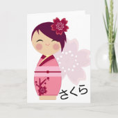 De Kaart van Kokeshi van Sakura (Voorkant)