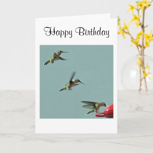 De Kaart van kolibries (Gele Bloem)