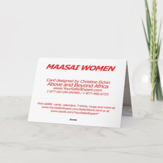 De Kaart van Maasai (Masai Mara, Kenia); Het rood (Achterkant)