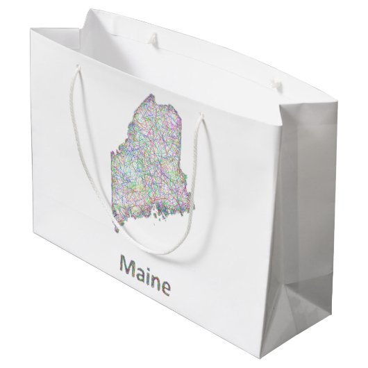 De kaart van Maine Groot Cadeauzakje (Achterkant Gekanteld)