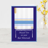 De Kaart van Mazel Tov van de Bar mitswa "Tallit" (Gele Bloem)