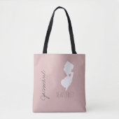 De kaart van New Jersey met hartpersonaliserende n Tote Bag (Voorkant)