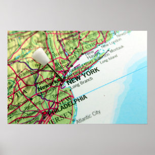 De Kaart van New York Poster