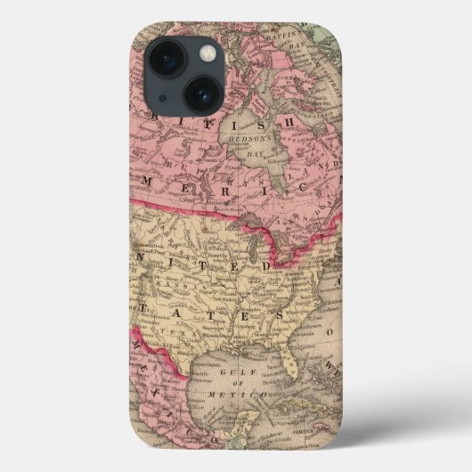 De Kaart van Noord-Amerika door Mitchell Case-Mate iPhone Case (Achterkant)