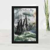 De Kaart van oom Vaderdag met Schip op de Oceaan (Voorkant)