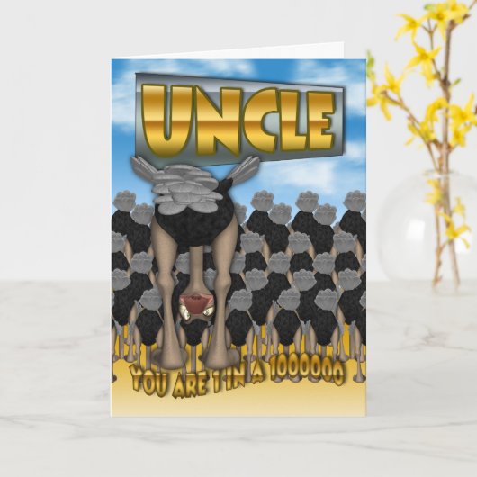 De Kaart van oom Vaderdag - u bent 1 in 1000000 (Gele Bloem)