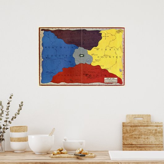 De kaart van Oz Poster (Keuken)