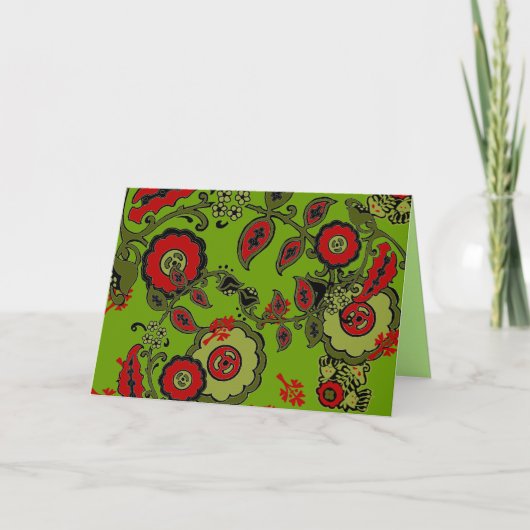 De Kaart van Paisley van Kerstmis (Voorkant)