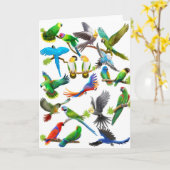 De Kaart van papegaaien Galore (Gele Bloem)