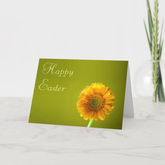 De Kaart van Pasen - Gele Daisy Gerbera Flower (Voorkant)