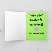 De Kaart van Pasen met een Kat in de tekening van (Binnen)