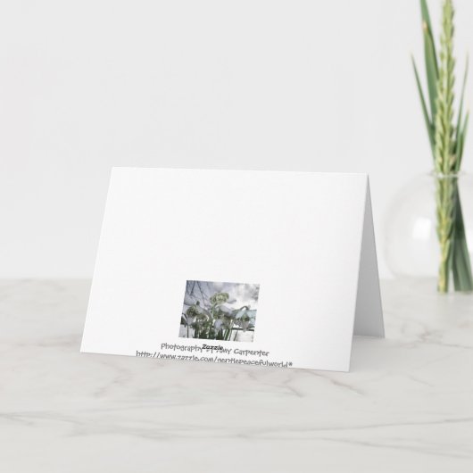 De Kaart van Pasen met Sneeuwklokjes (Achterkant)