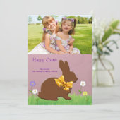 De Kaart van Pasen van de Foto van het Konijntje (Staand voorkant)