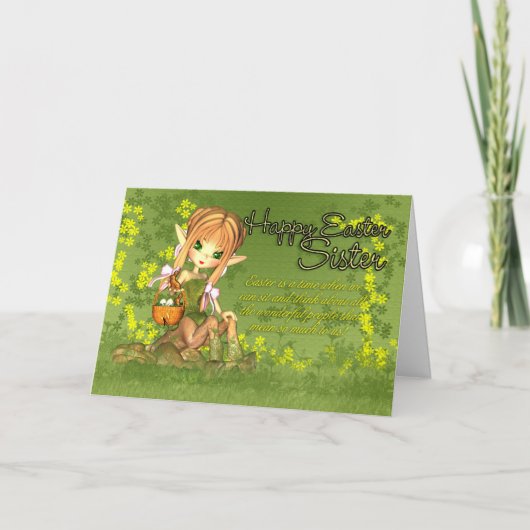 De Kaart van Pasen van de zuster - de Leuke (Voorkant)