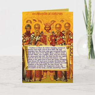 De Kaart van Pasen van het Credo van Nicaean - met