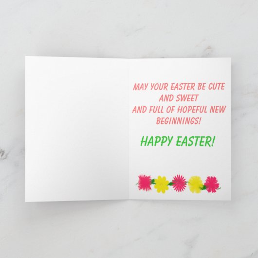 De Kaart van Pasen van het konijntje en van de (Binnen)