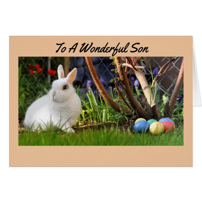 De Kaart van Pasen voor een Zoon (Voorkant Horizontaal)