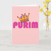 De kaart van Purim met kroon (Gele Bloem)