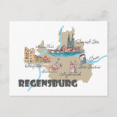 De kaart van Regensburg Duitsland (Voorkant)