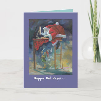 De kaart van santaKerstmis van de computer