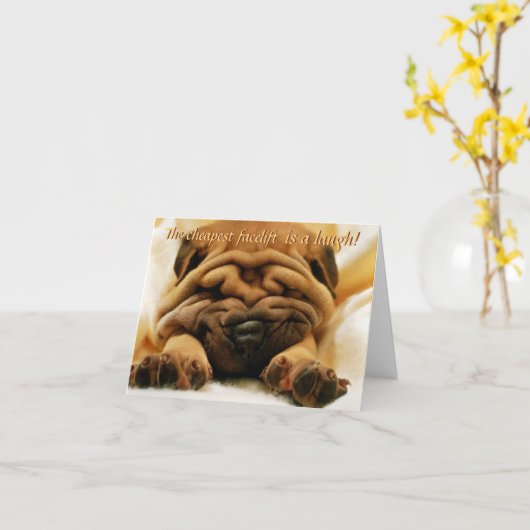 De Kaart van shar-Pei van de facelift (Gele Bloem)