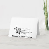 De Kaart van Sunglow van de Vreugde van Joanne (Achterkant)