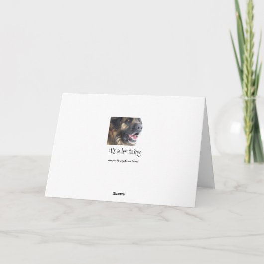 De kaart van Symapthy van Leonberger (Achterkant)