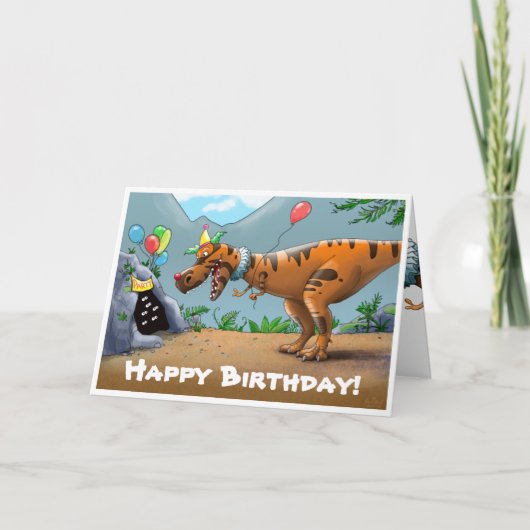 De Kaart van t-Rex Birtday (Voorkant)