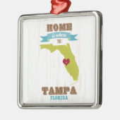 De Kaart van Tamper, Florida - het Huis is waar Metalen Ornament (Links)