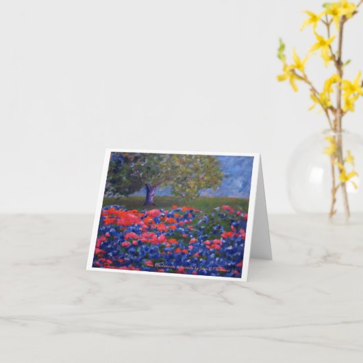 De Kaart van Texas Bluebonnets (Gele Bloem)