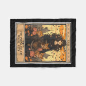 De Kaart van The Princess of Feral Cats Tarot Fleece Deken (Voorkant (Horizontaal))