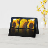 De Kaart van Tryptych van de zonnebloem (Gele Bloem)
