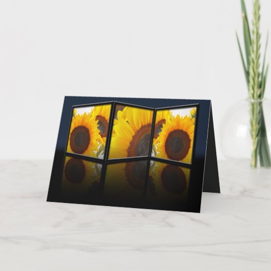 De Kaart van Tryptych van de zonnebloem (Voorkant)