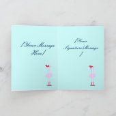 De Kaart van twee Flamingo's van Kerstmis (Binnen)