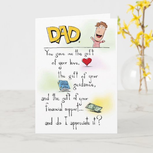 De kaart van vaderdag (Gele Bloem)