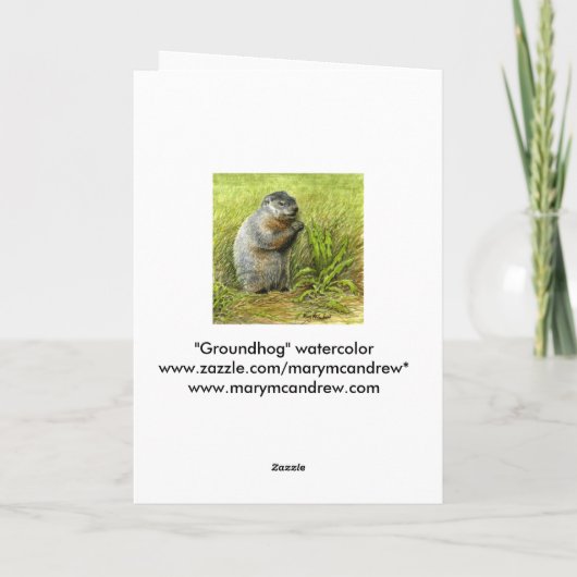 De kaart van vaderdag groundhog (Achterkant)