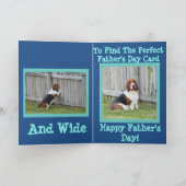 De Kaart van vaderdag met Basset Hound (Binnen)