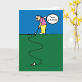 De kaart van vaderdag met golfspelerillustratie (Gele Bloem)