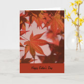 De Kaart van vaderdag, trillende esdoornbladeren (Gele Bloem)