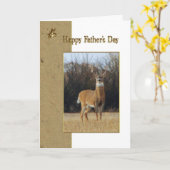 De Kaart van Vaderdag van de Bok van Whitetail (Gele Bloem)