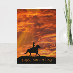 De Kaart van Vaderdag van de cowboy